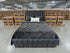 Taya King Size Upholstered Bed With Gas Lift In Share Charcoal