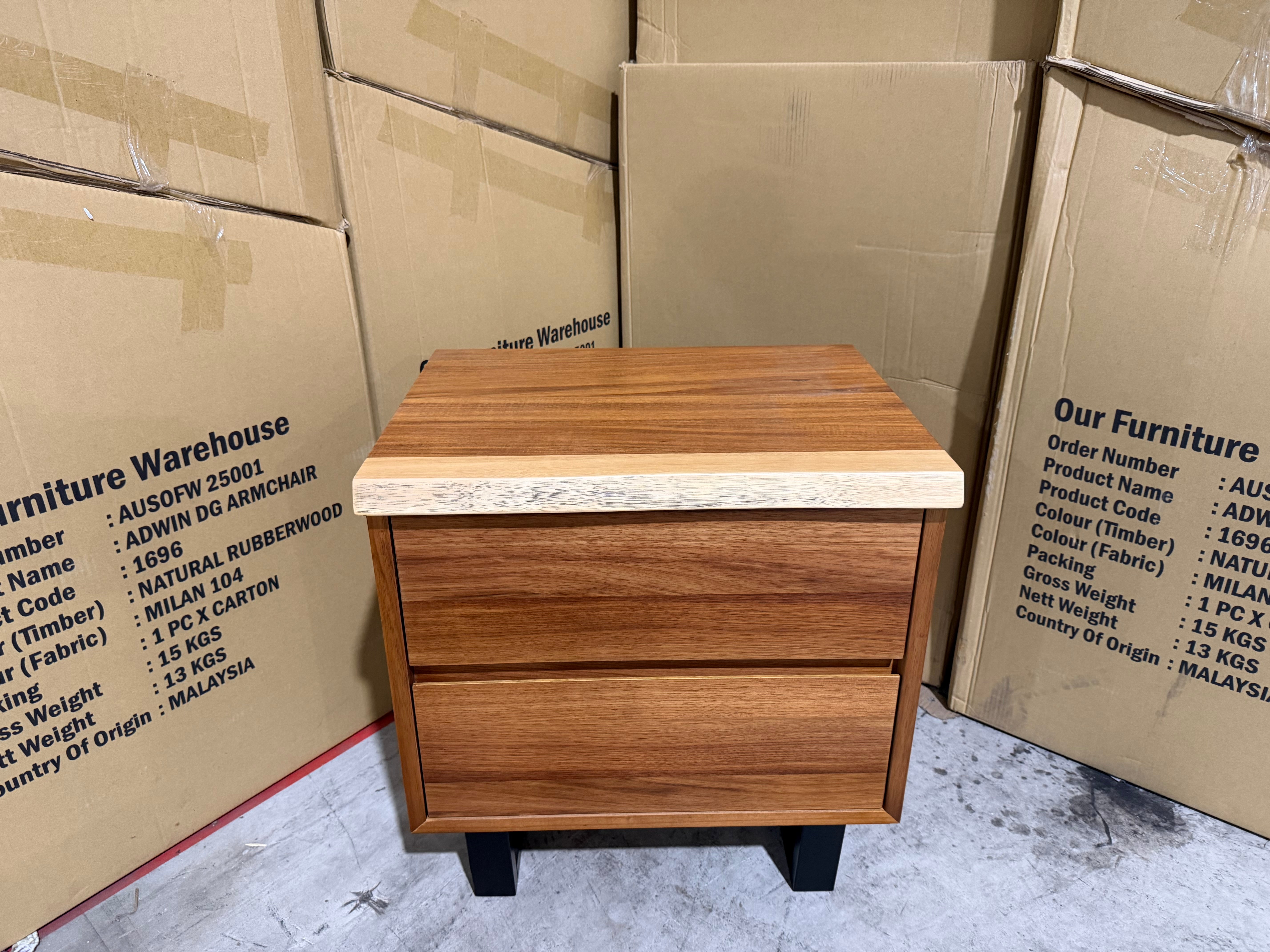 Highland bed side chest in  Blackwood