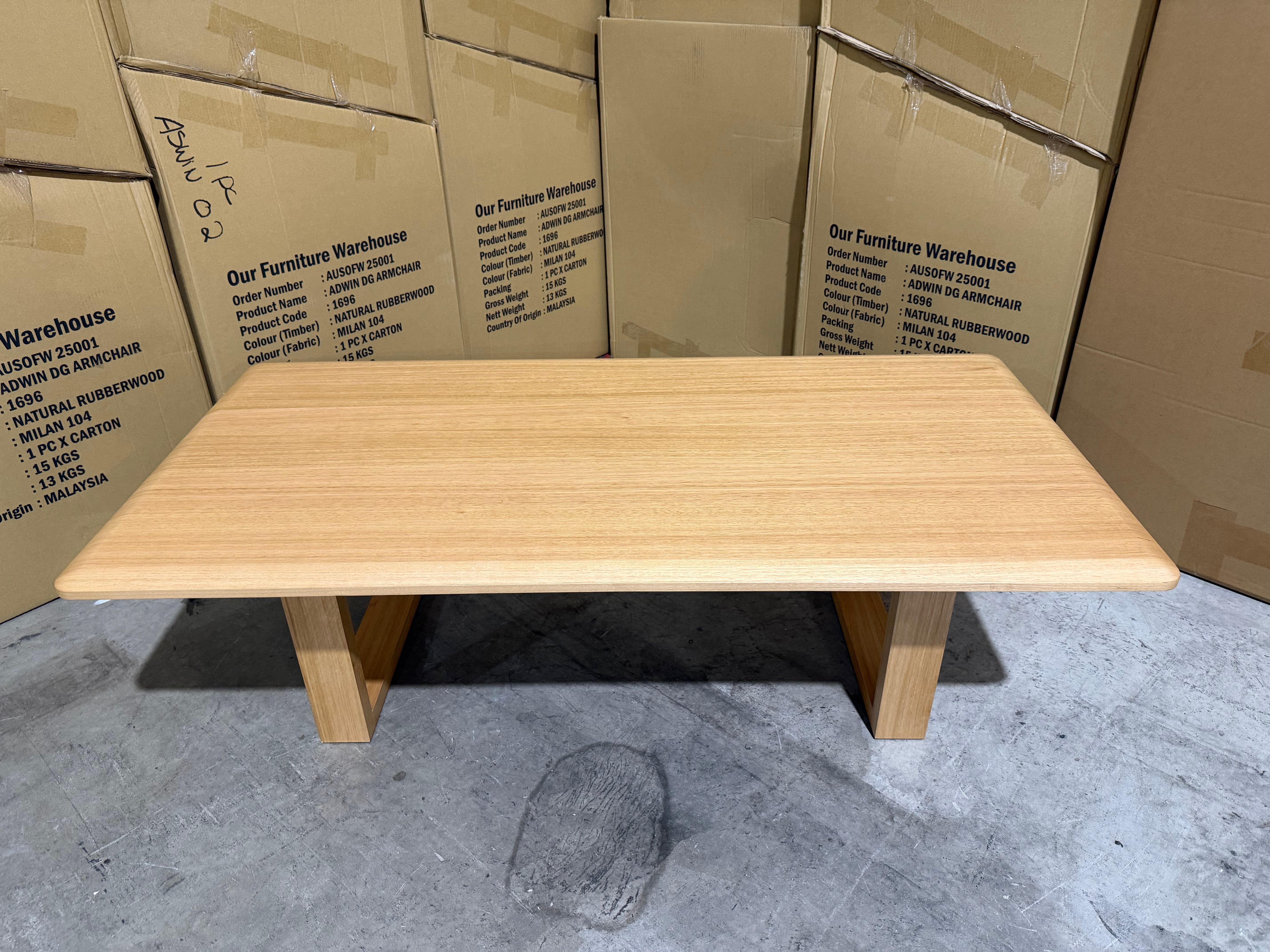 Mitcham Coffee Table in natural Tassie Oak Dining Range