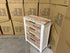 Springbrook Tallboy with 4 draws driftwood/ white finish acacia timber