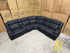 Kenso 6pce modular Lounge with 2 Dual Motion Recliners Soft Rhino Black