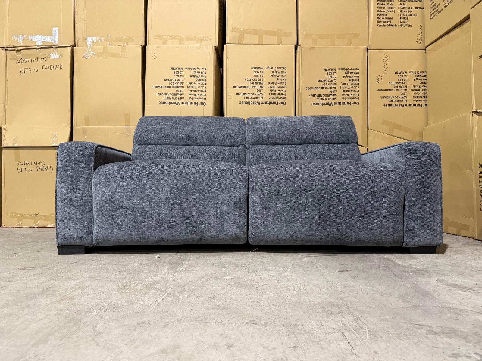 Watford 2 seater with electric Recliners Licorice