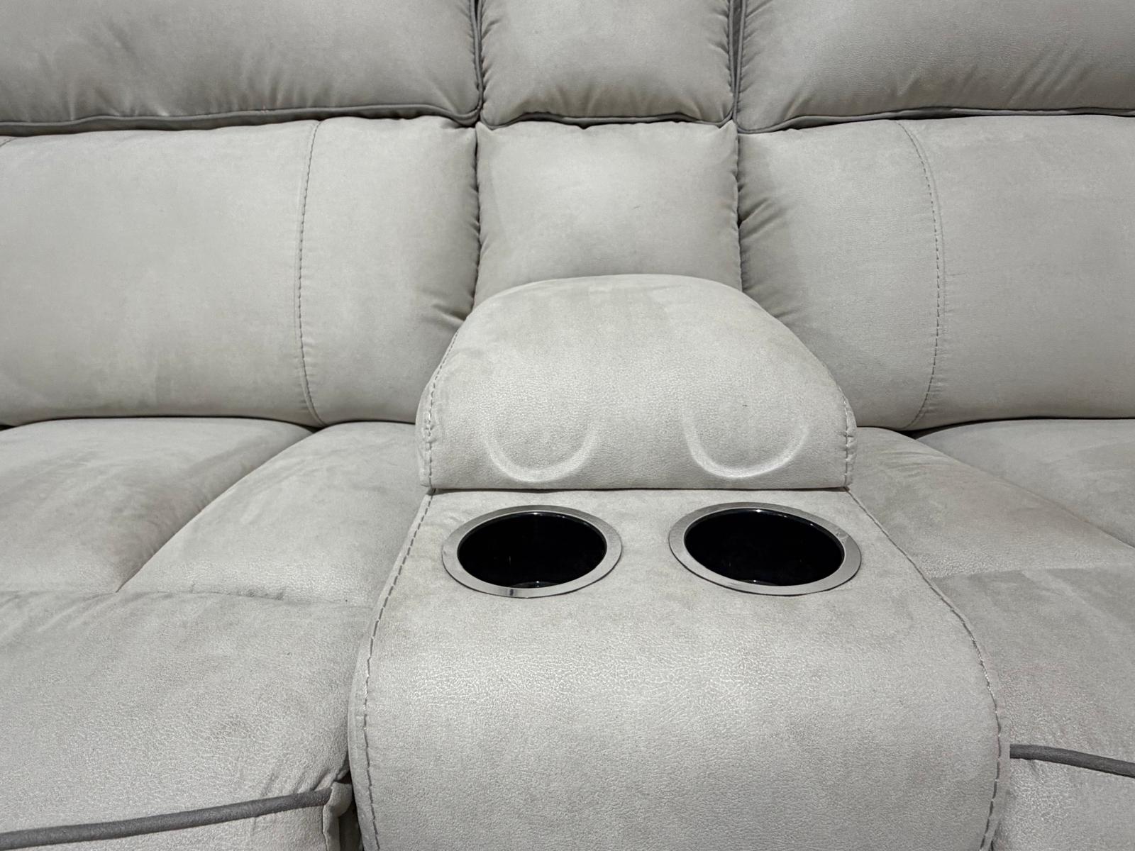 Damon 6pce modular lounge Light Grey Fabric