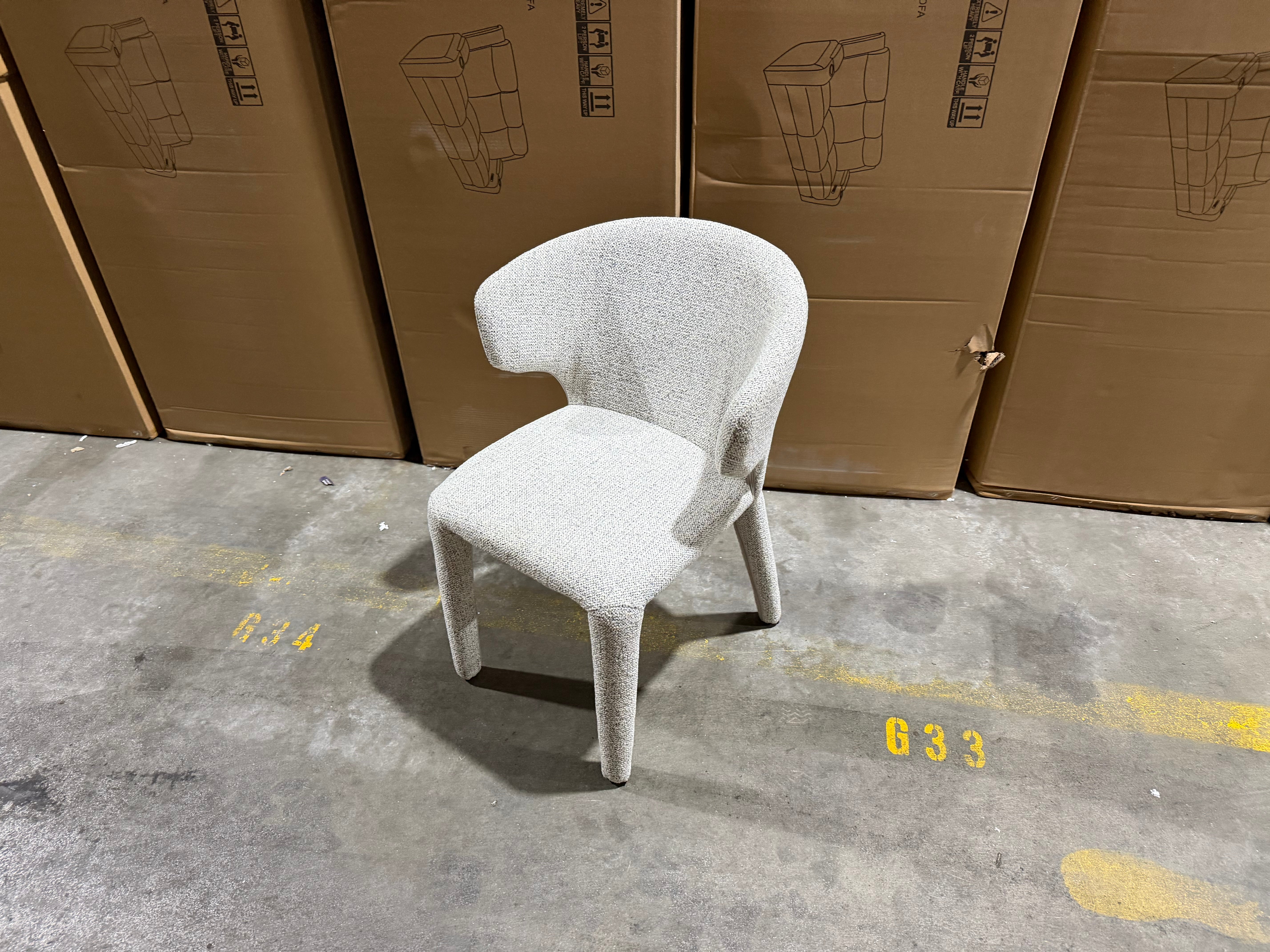 Lorenzo Dining Chair In Salt & Pepper Colour