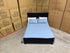 Athena ripple King size bed in shadow black finish
