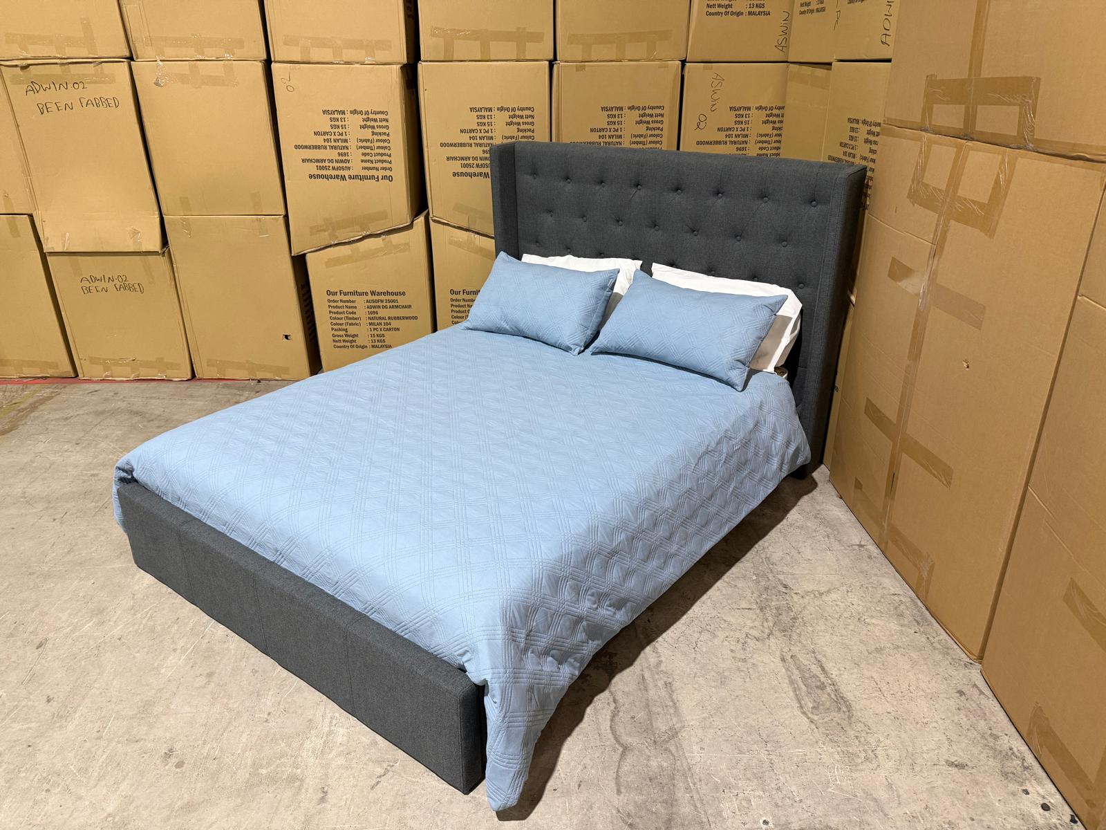 Memphis Bedding Range (Charcoal) 2 Sizes Queen & King