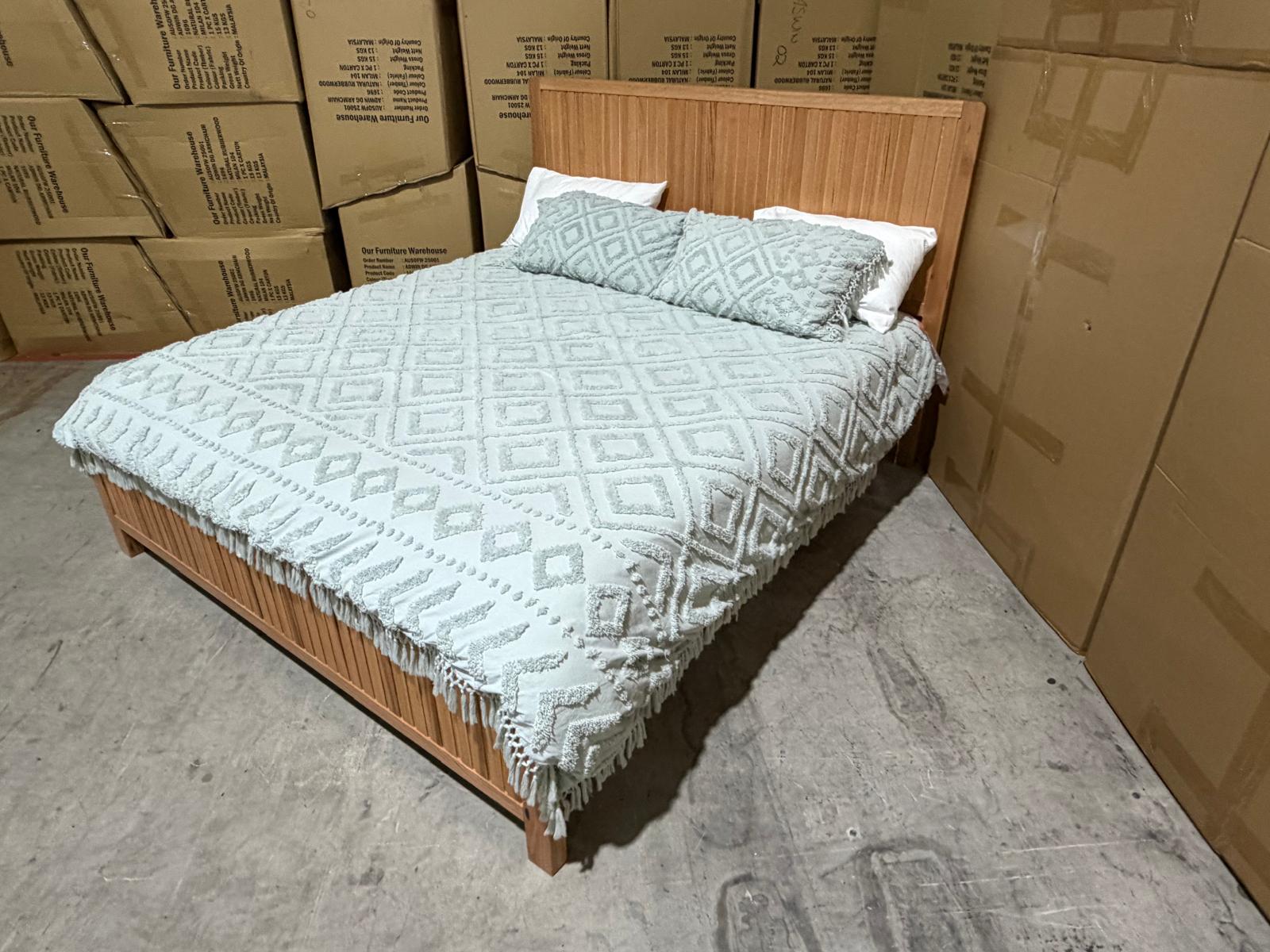 Morocco King size bed in natural Messmate