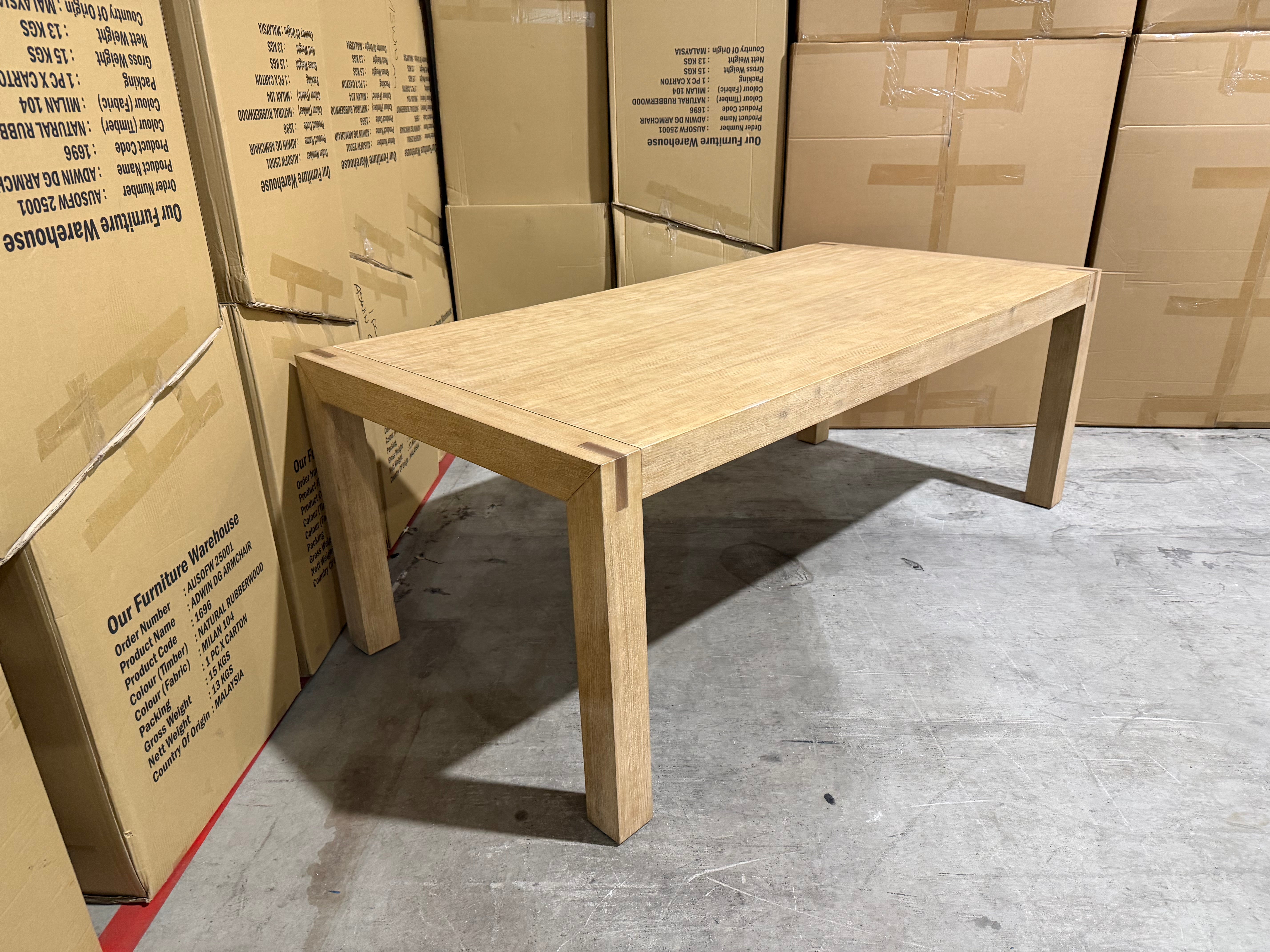 Crystal brook 1800 dining table acacia timber