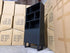 Eclipse Bookcase Matt black finish oak timber