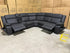 Kenso 6pce modular Lounge with 2 Dual Motion Recliners Soft Rhino Black