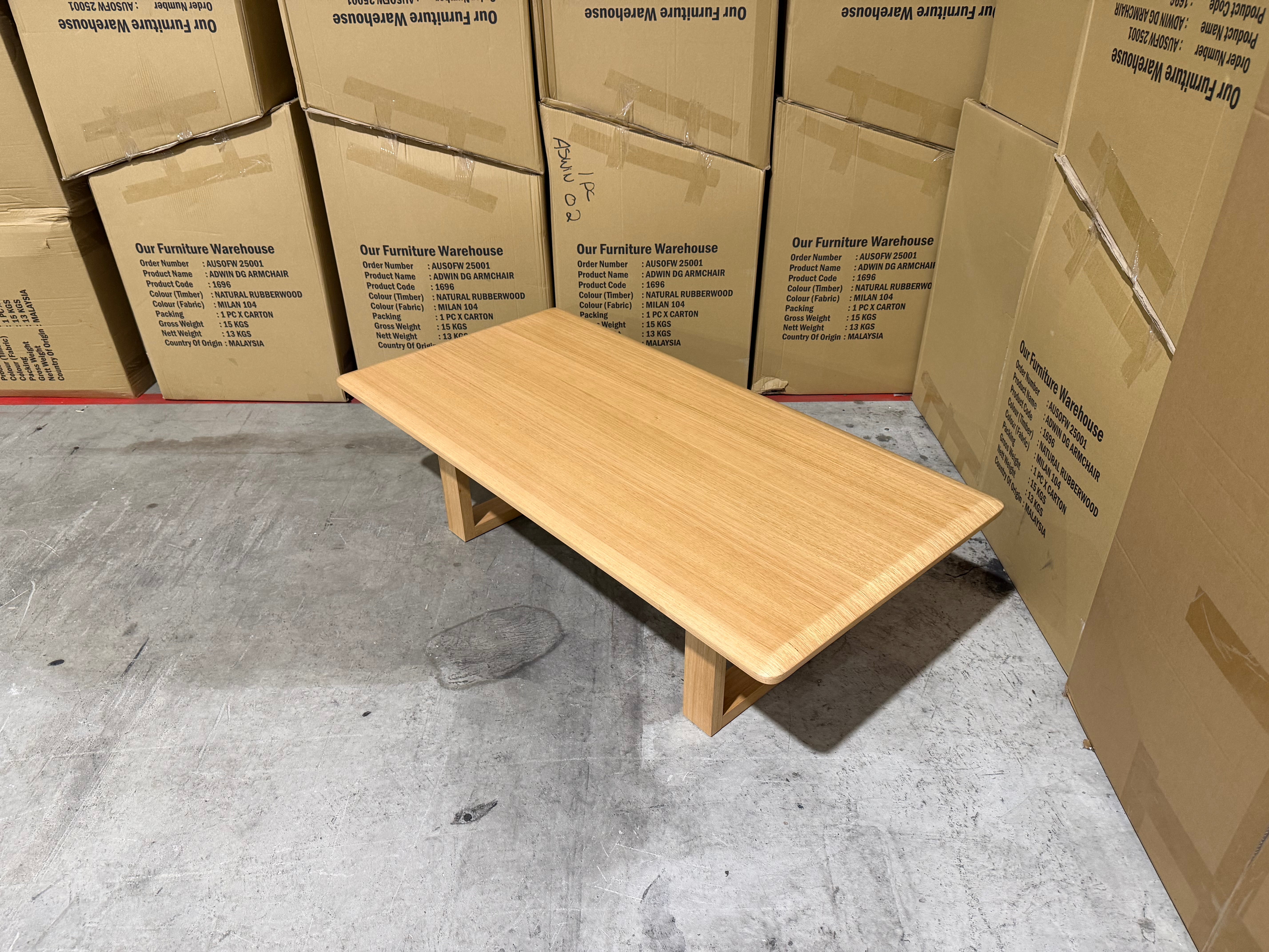 Mitcham Coffee Table in natural Tassie Oak Dining Range