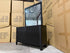 Portugal dressing table with mirror black finish with marble looking top