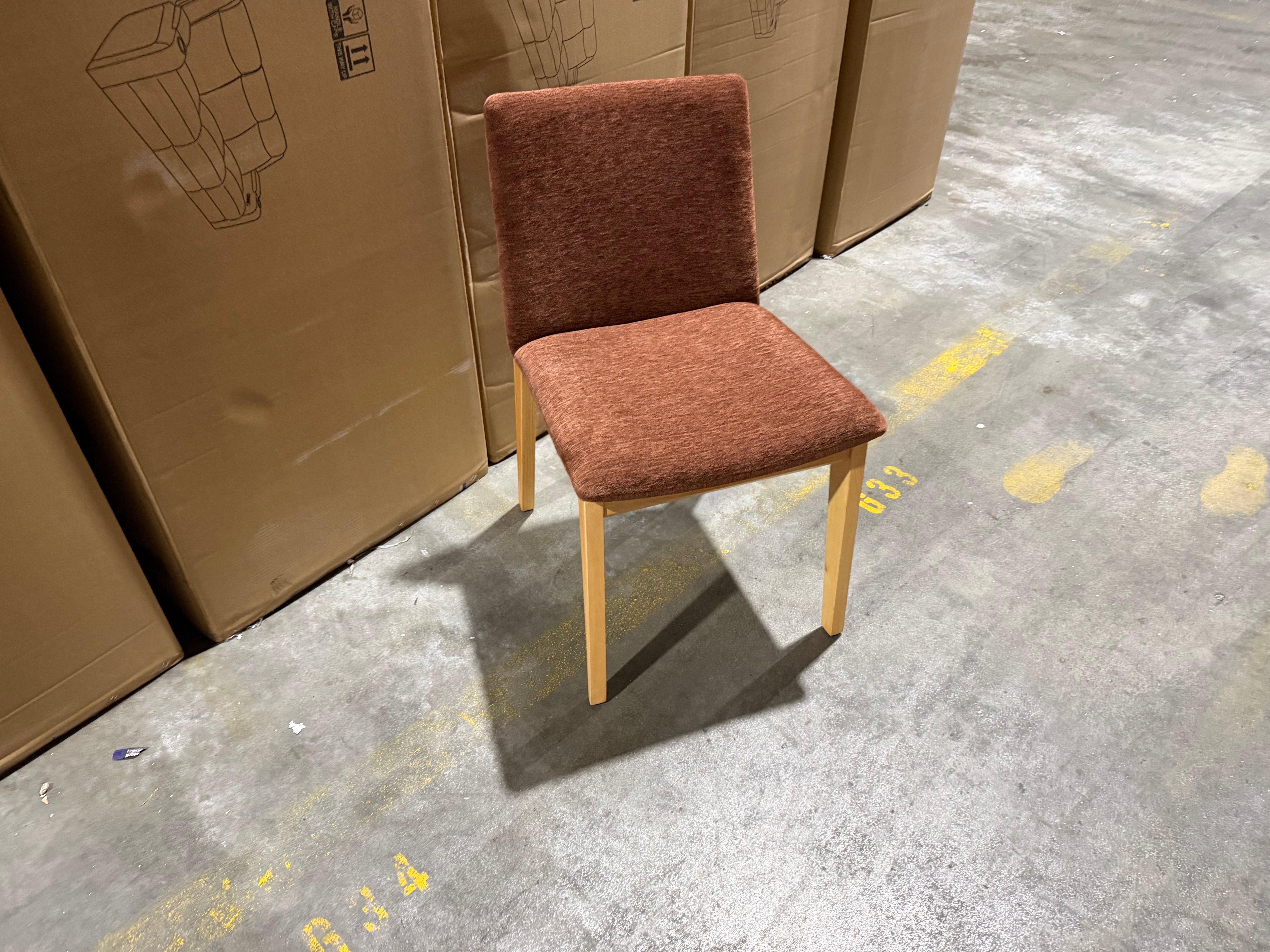 Alexa Dining Chair Rust Upholstery