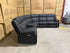 Kenso 6pce modular Lounge with 2 Dual Motion Recliners Soft Rhino Black