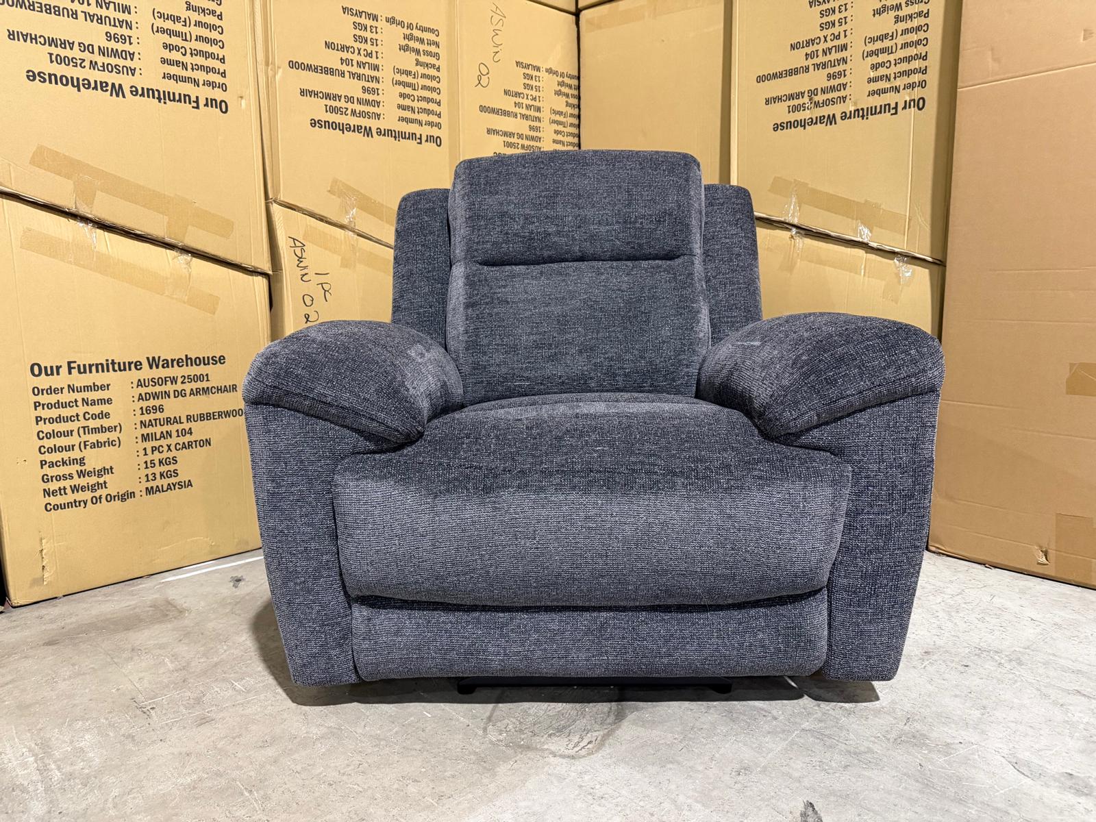 Pilot single Electric Recliners Dark Grey