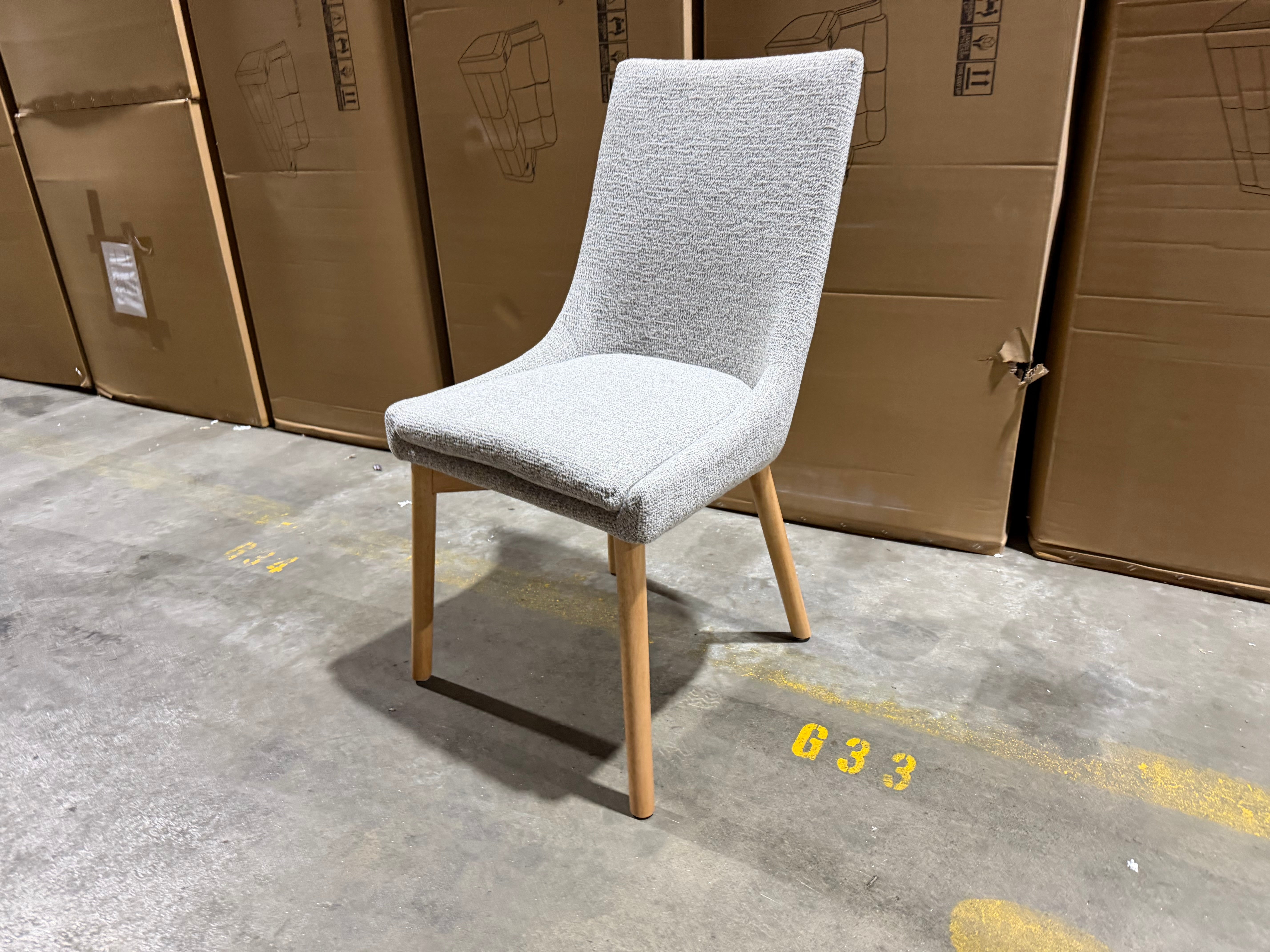 Milano Dining Chair Light Grey With Oak Colour Leg