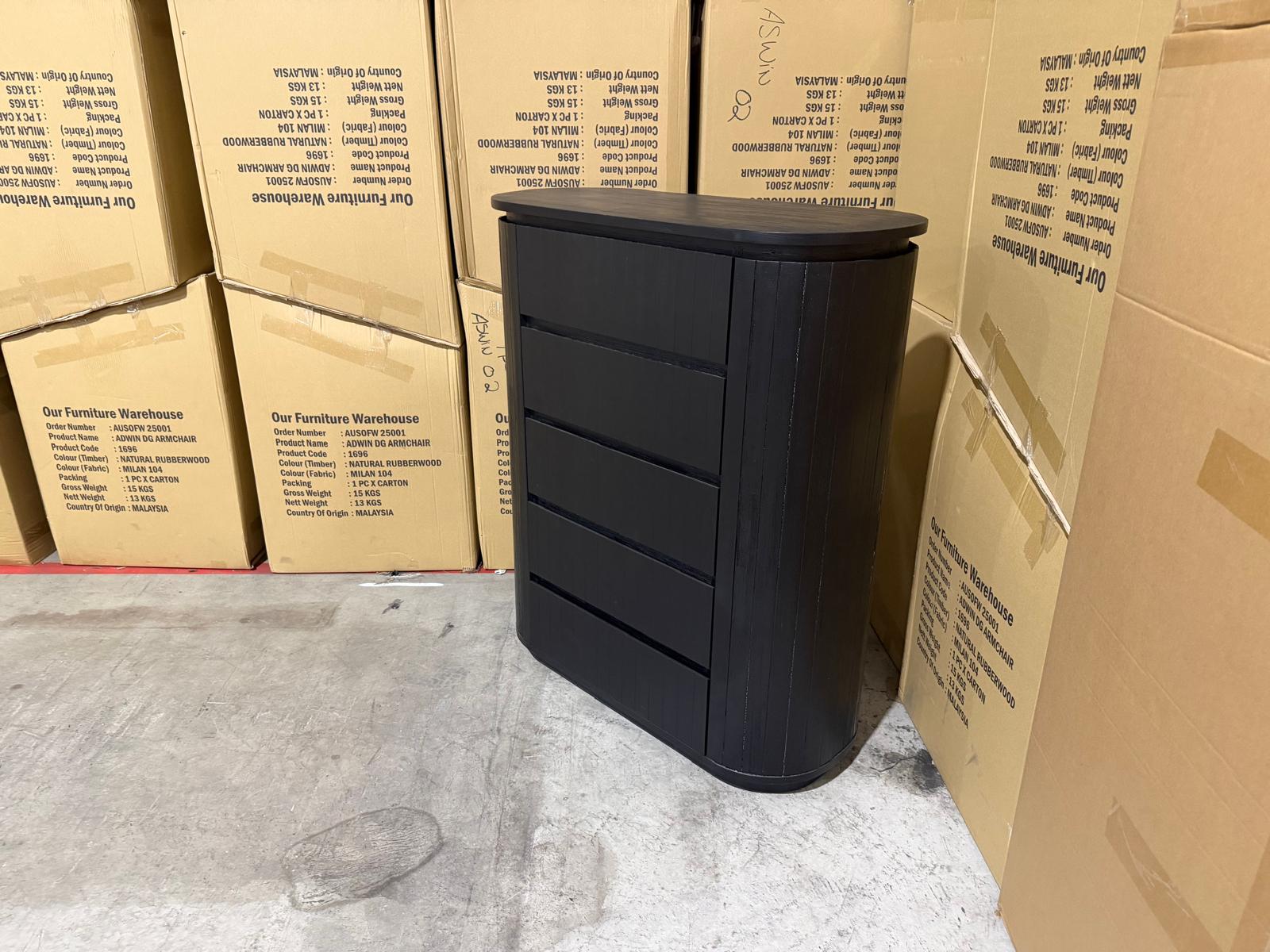 Athena ripple Tallboy in shadow Black