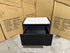 Portugal bed side chest black finish with marble looking top
