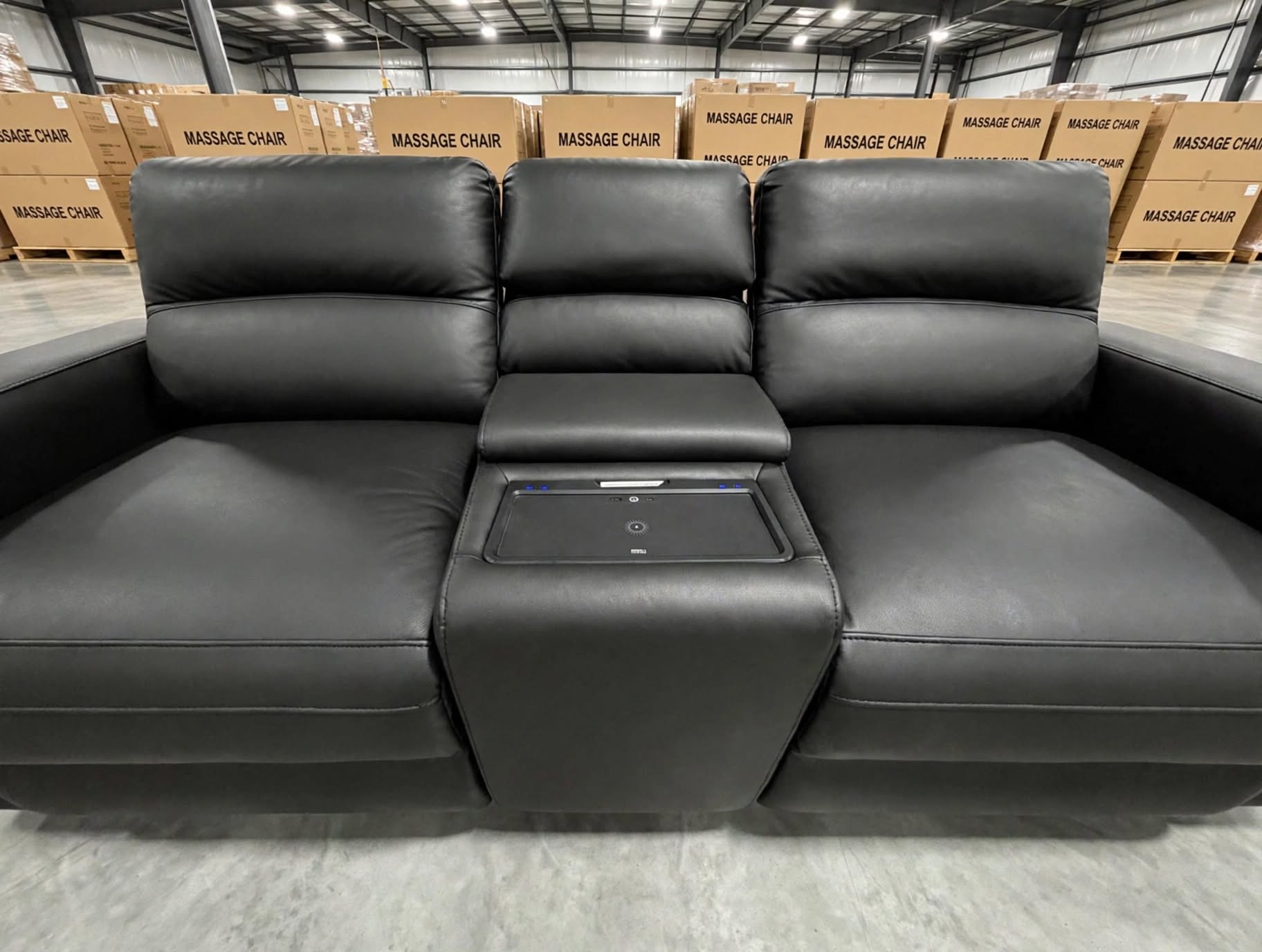 Bradford Home theatre lounge inc 4 electric recliners in nic 98 black 25106