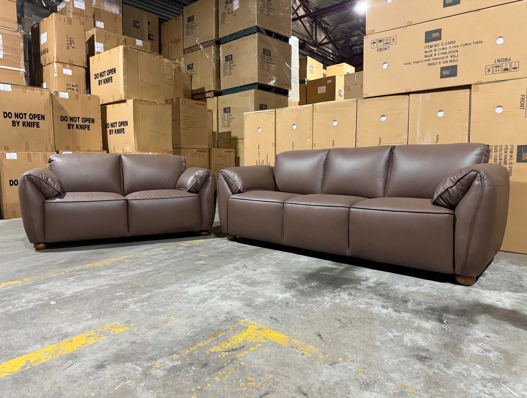 Sapphire 3+2 Seater Lounge Package In Chocolate Brown