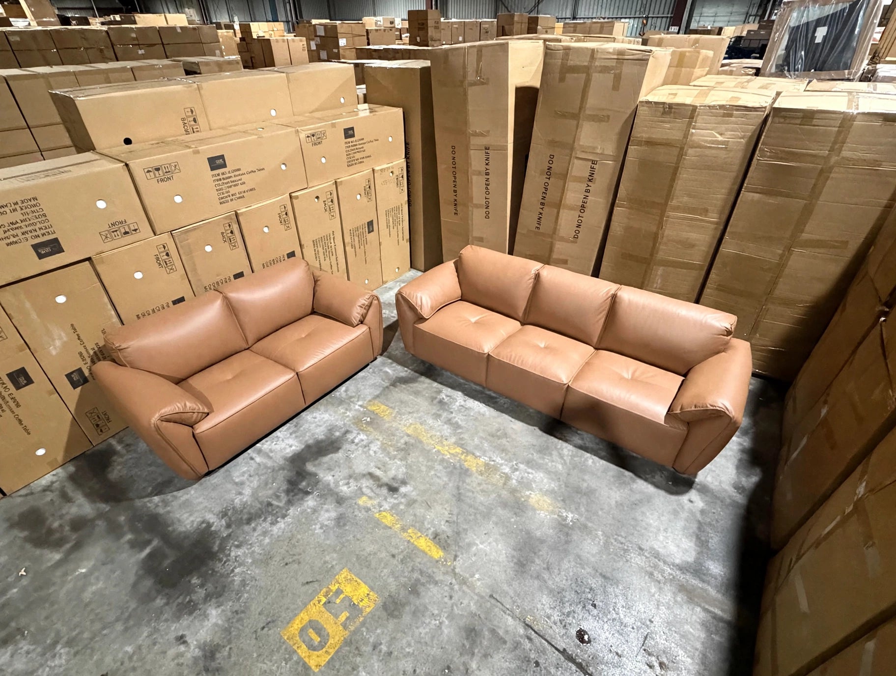 Sapphire 3+2 Seater Lounge Package in Tan