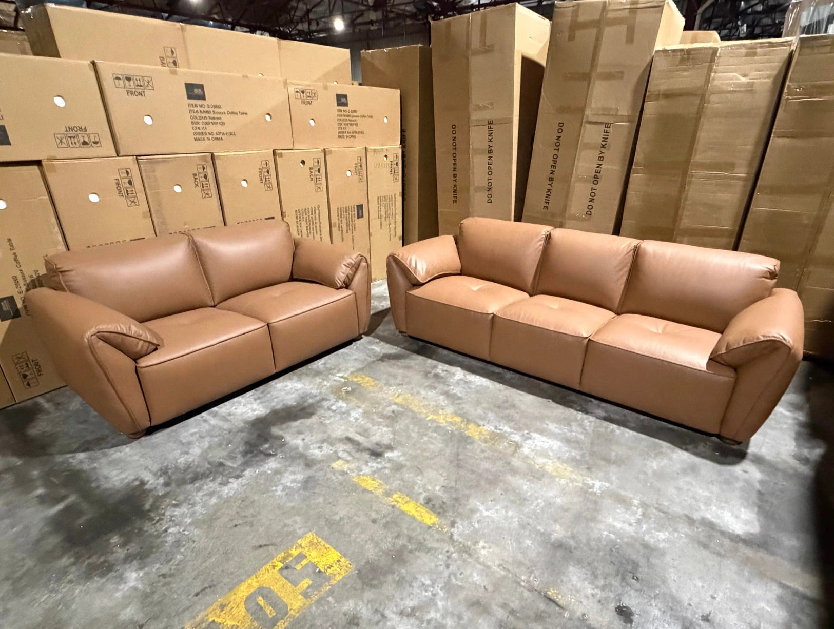 Sapphire 3+2 Seater Lounge Package in Tan