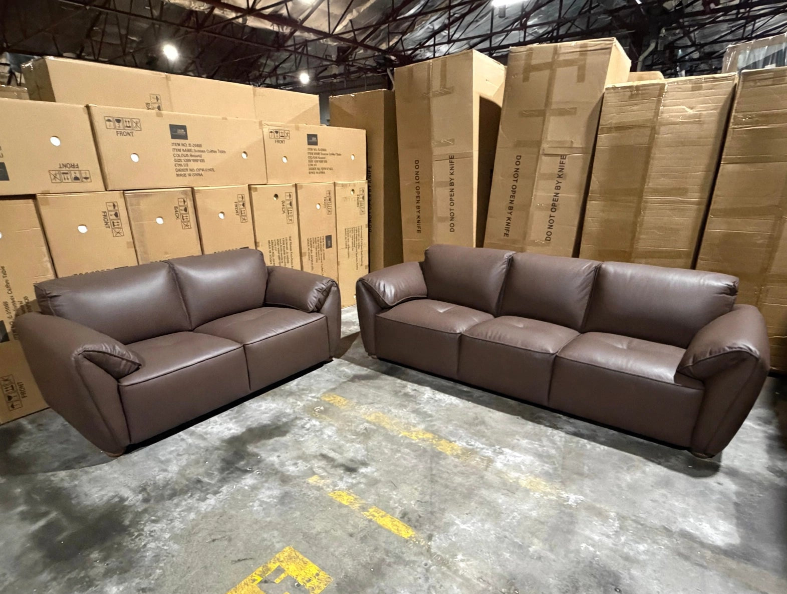 Sapphire 3+2 Seater Lounge Package In Chocolate Brown
