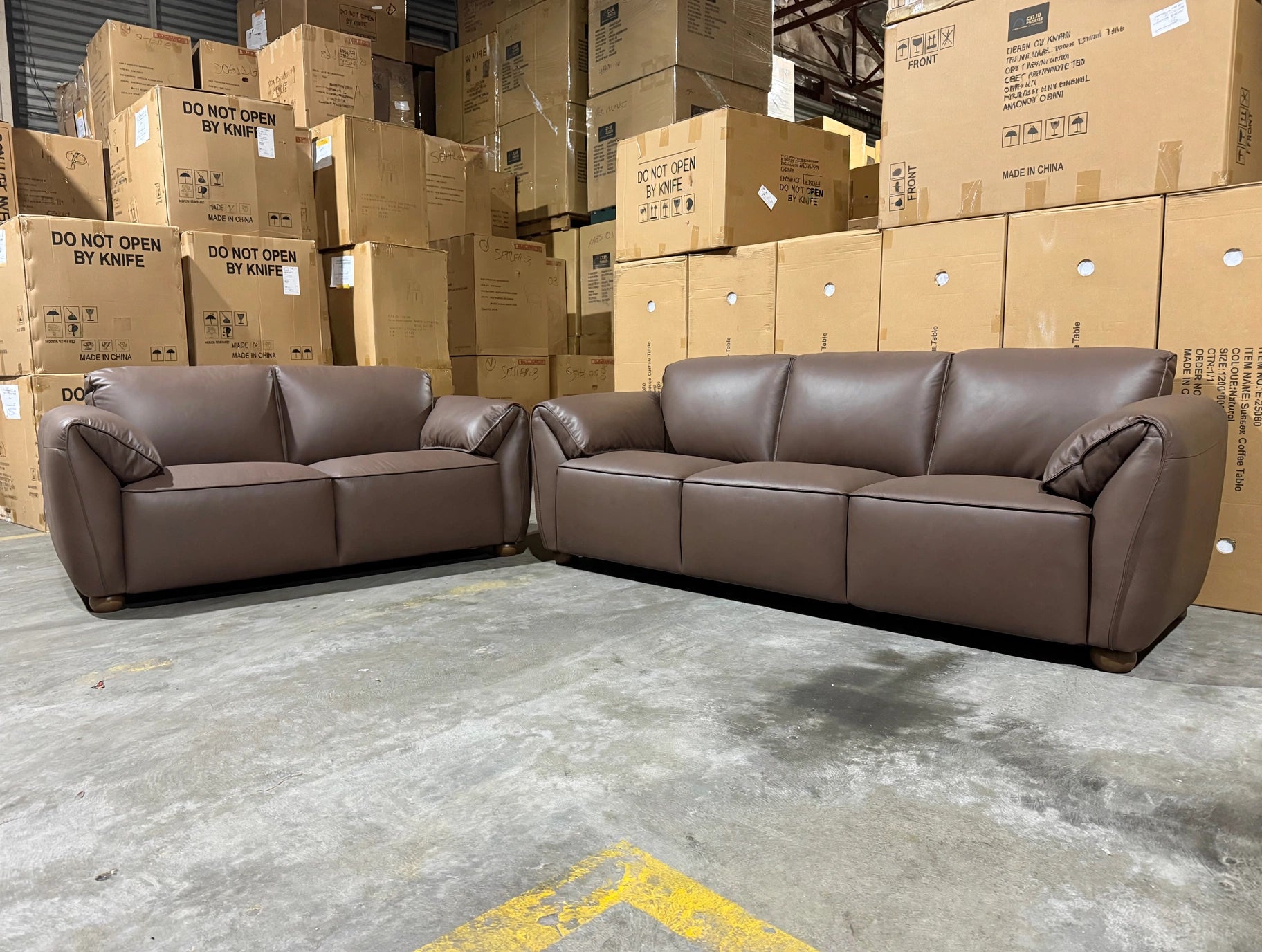 Sapphire 3+2 Seater Lounge Package In Chocolate Brown