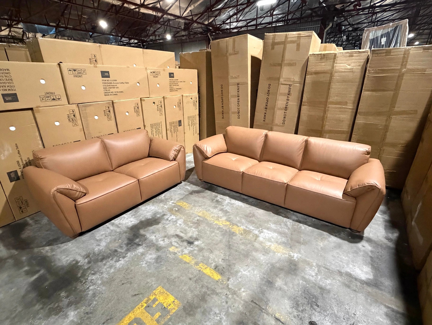 Sapphire 3+2 Seater Lounge Package in Tan