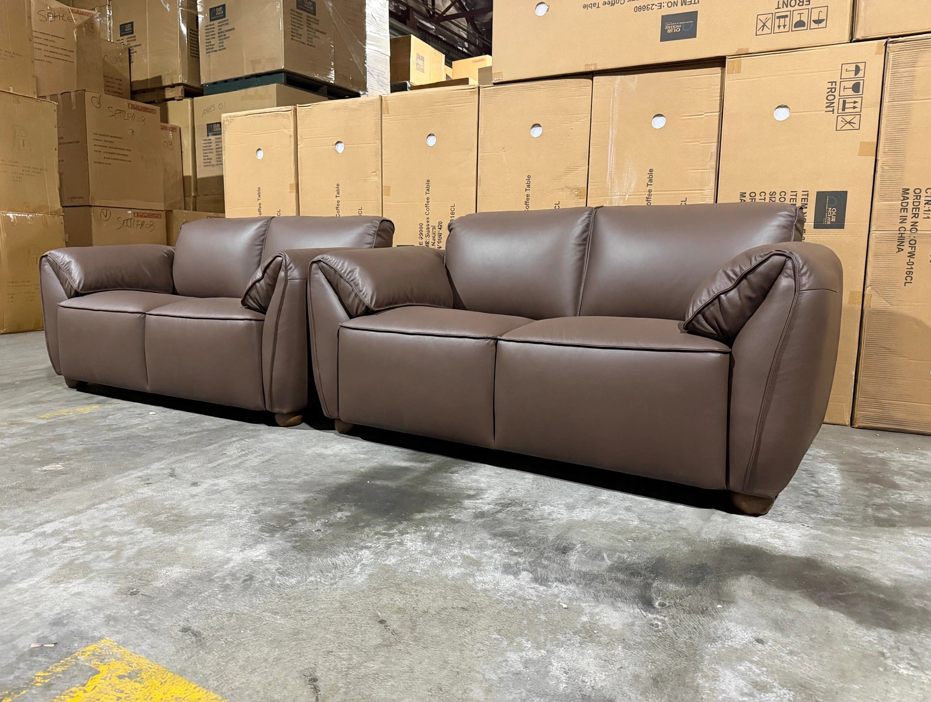 Sapphire 3+2 Seater Lounge Package In Chocolate Brown