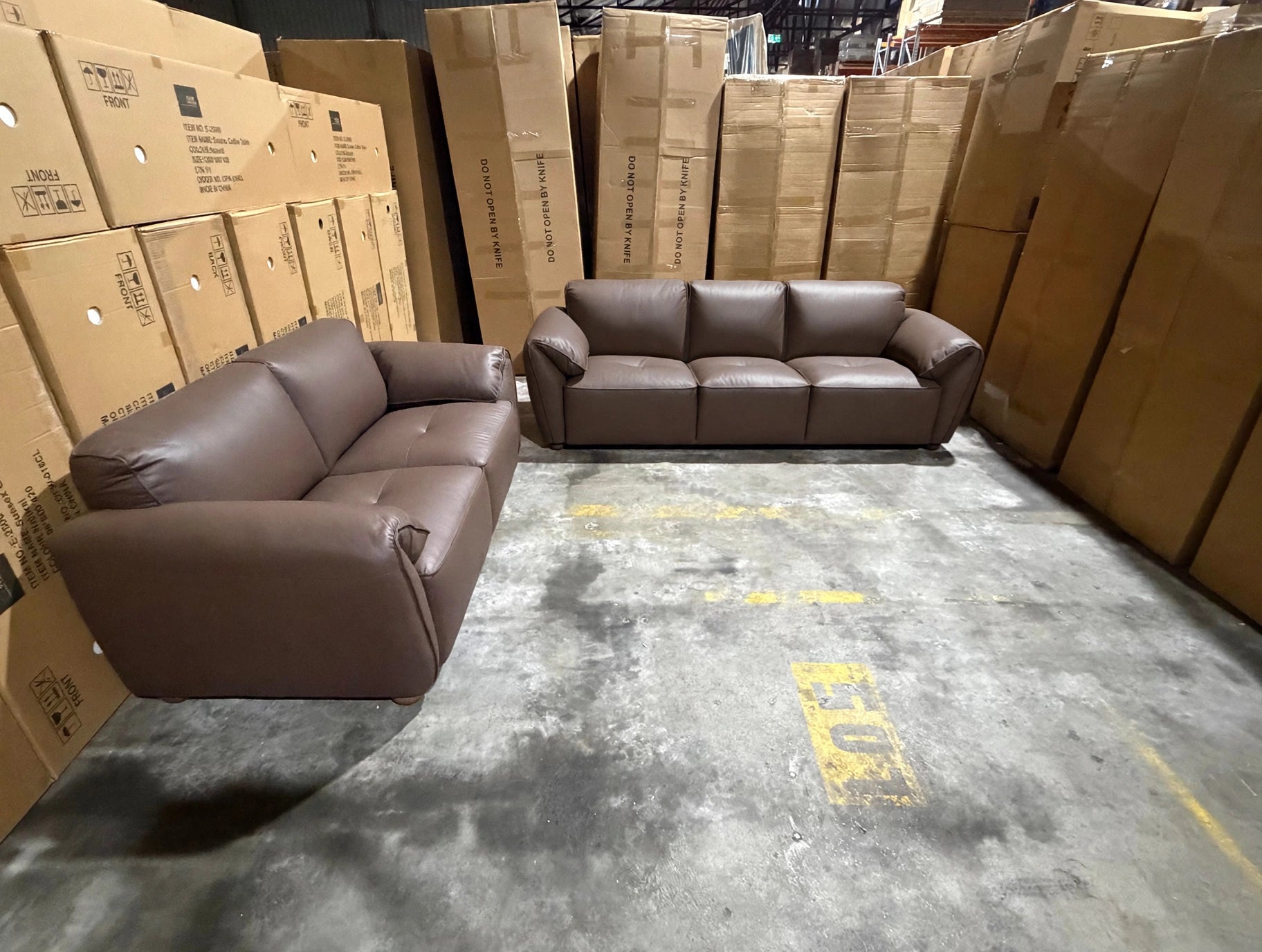 Sapphire 3+2 Seater Lounge Package In Chocolate Brown