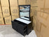 Portugal dressing table with mirror black finish with marble looking top