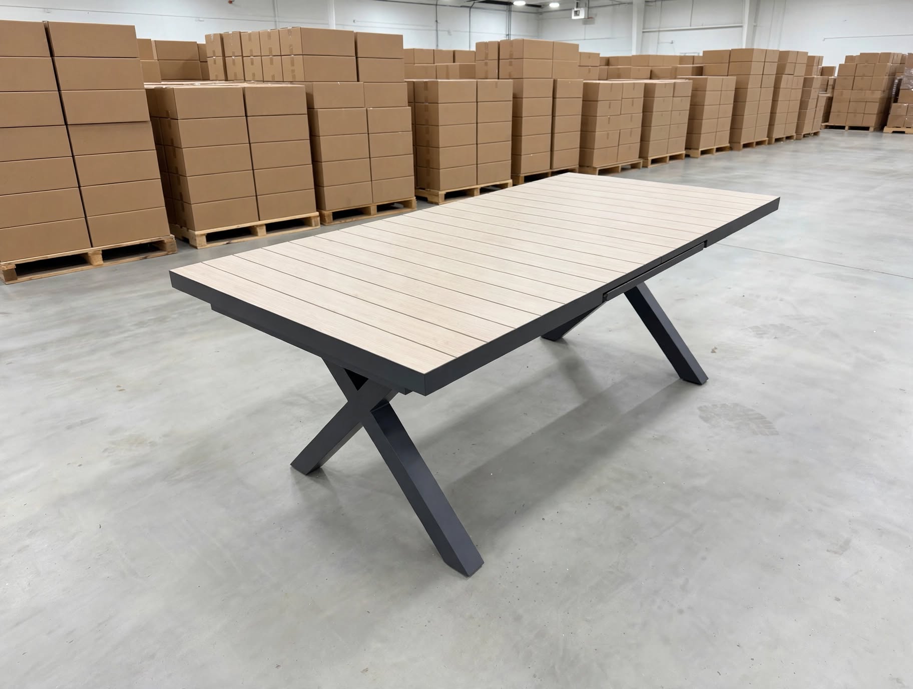 Imperial 9 Pce outdoor Setting 1 X Extension Dining Table + 8 Chairs In Charcoal
