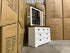 Hamptons dressing table and mirror two tone finish