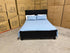 Athena ripple King size bed in shadow black finish