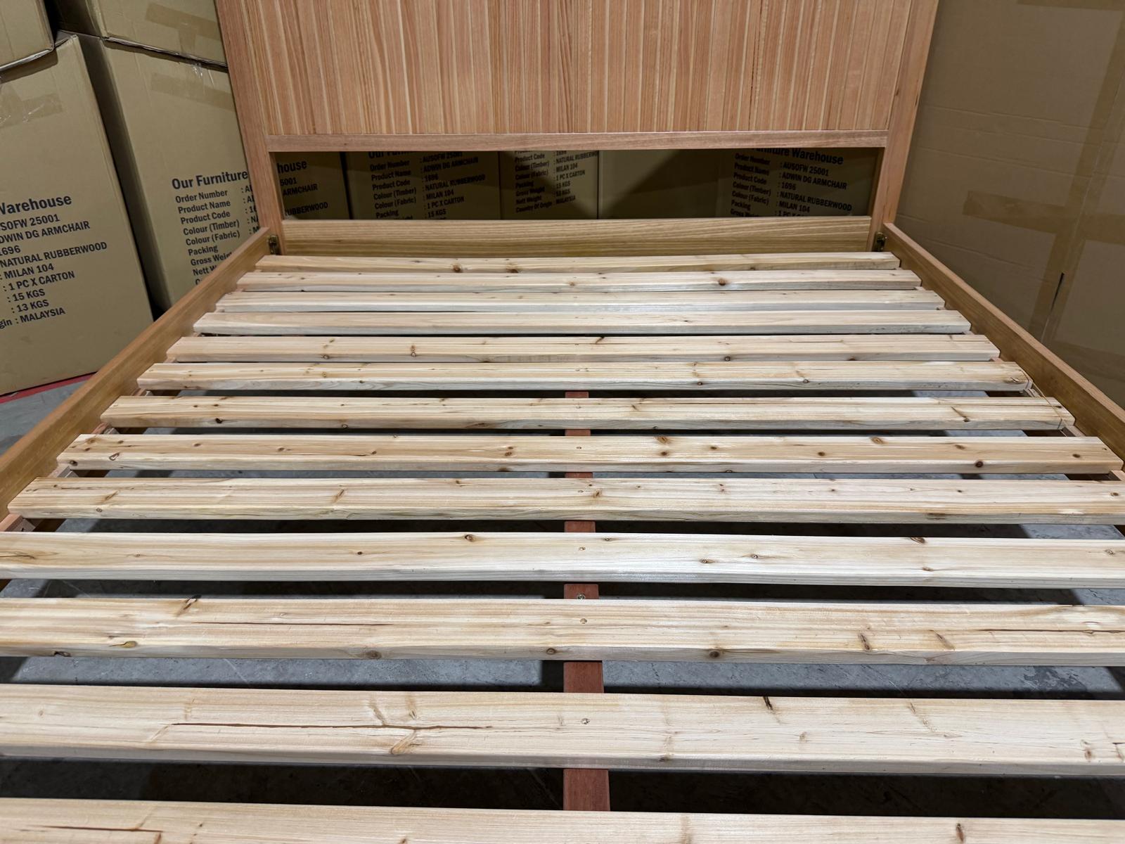 Morocco King size bed in natural Messmate