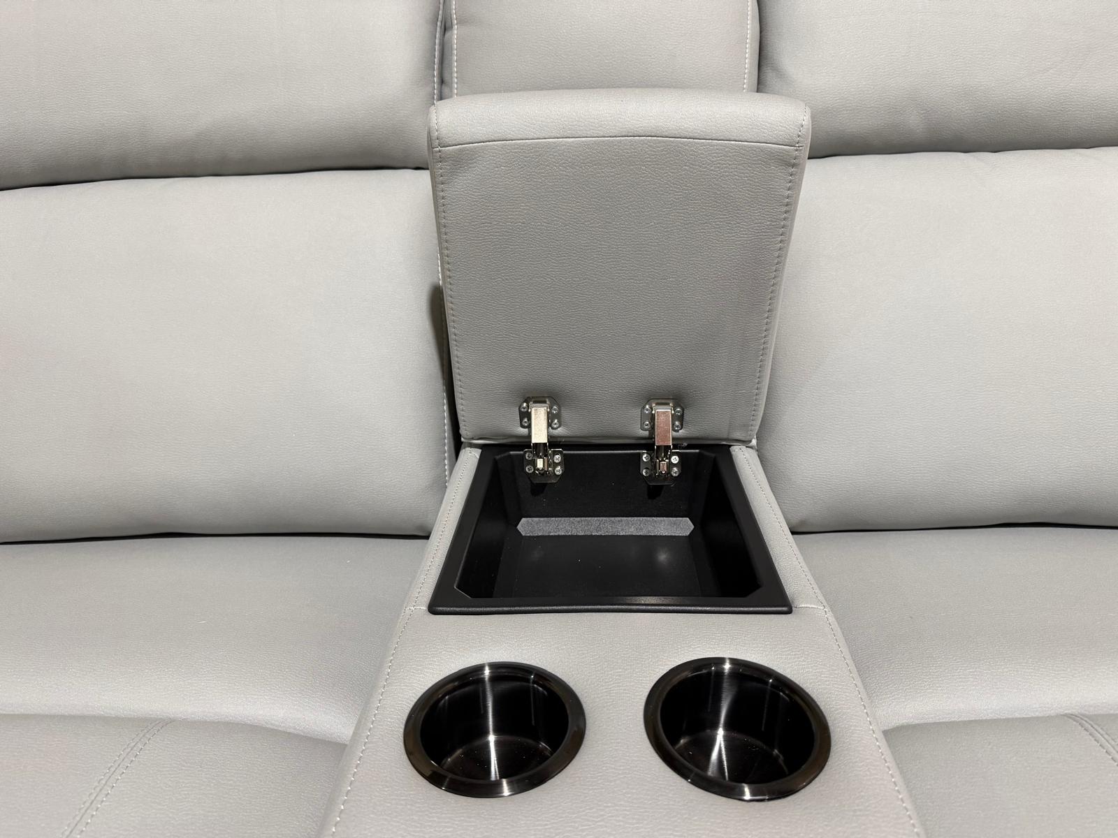 Kenso 2 Seater With Dual Recliners In Soft Rhino Light Grey