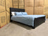 Athena ripple King size bed in shadow black finish