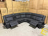 Kenso 6pce modular Lounge with 2 Dual Motion Recliners Soft Rhino Black
