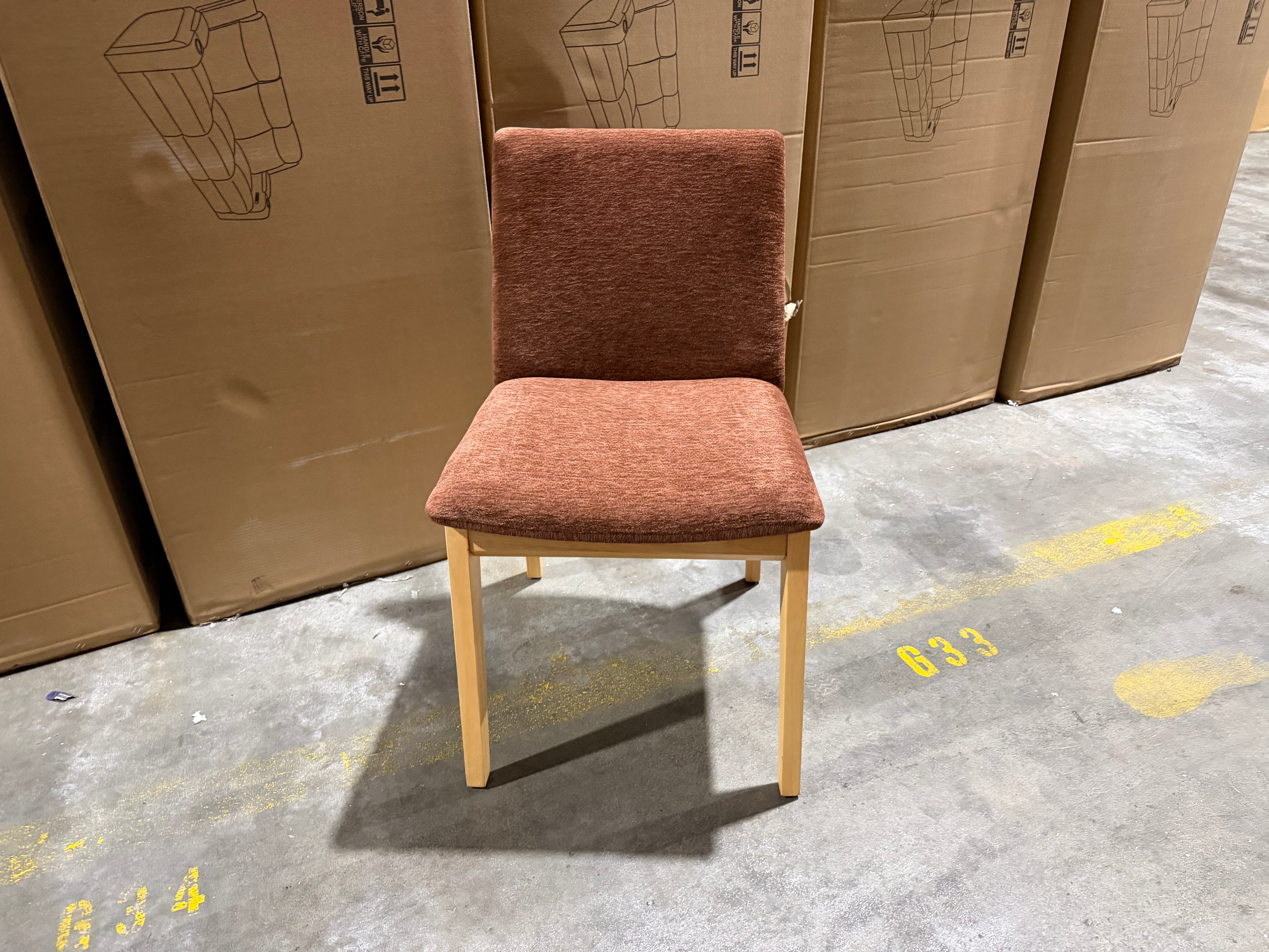 Alexa Dining Chair Rust Upholstery