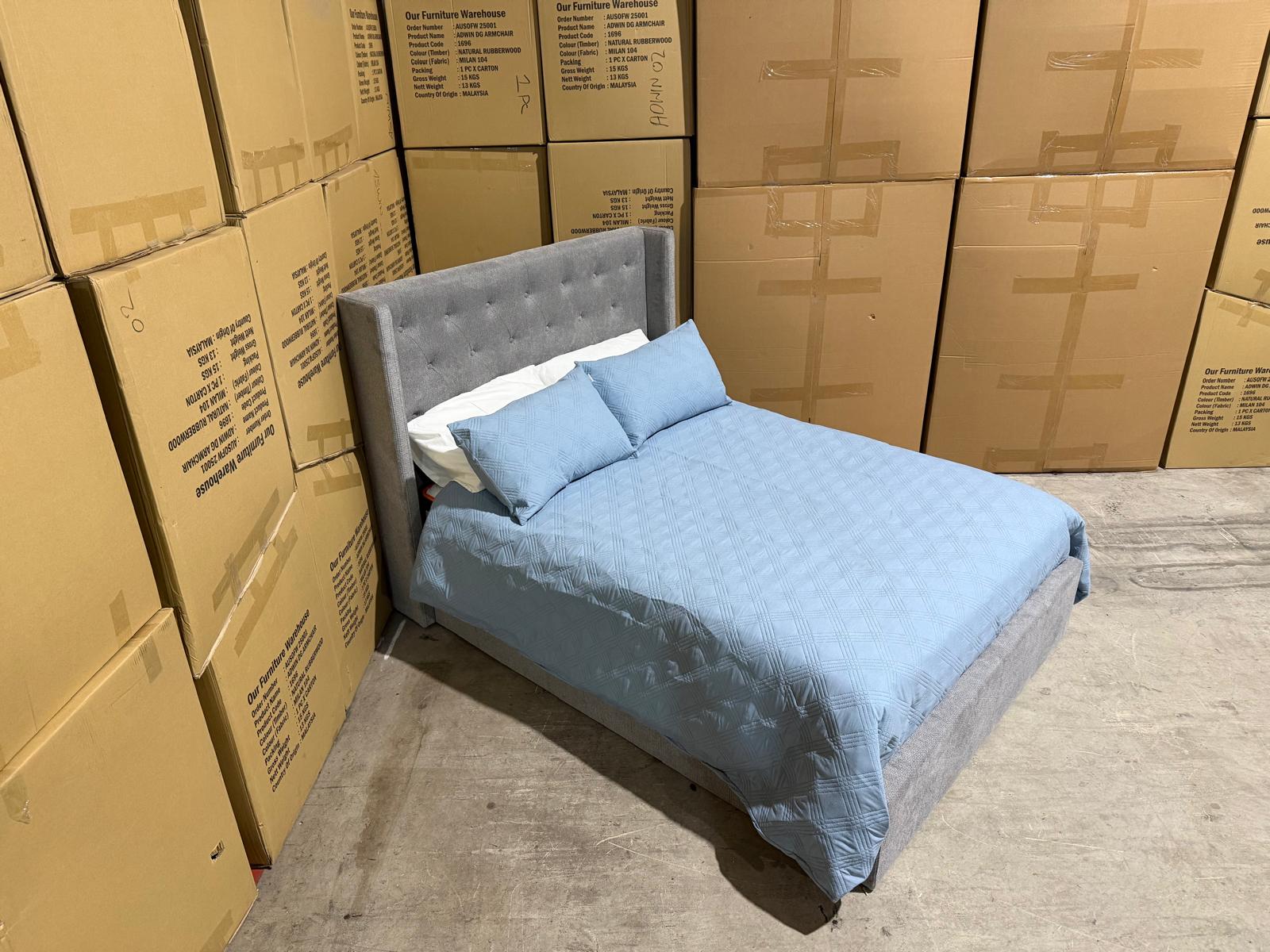 Memphis y-330d double bed in share 454 grey