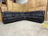 Kenso 6pce modular Lounge with 2 Dual Motion Recliners Soft Rhino Black