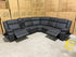 Kenso 6pce modular Lounge with 2 Dual Motion Recliners Soft Rhino Black