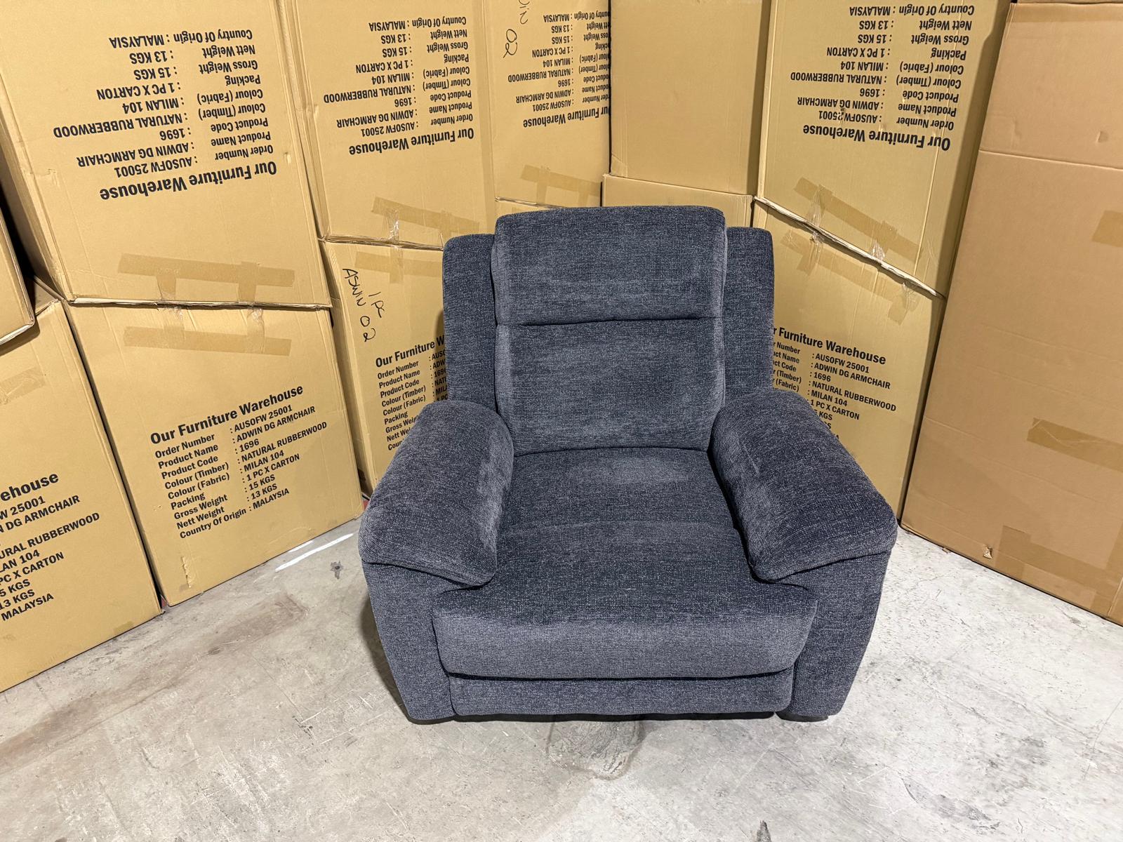Pilot single Electric Recliners Dark Grey