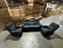 Duncan 3Pce Lounge Set 3 Seater + 2 Recliners In Black Soft Rhino