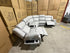 Kenso 6pce modular Lounge with 2 Dual Motion Recliners Soft Rhino Light Grey