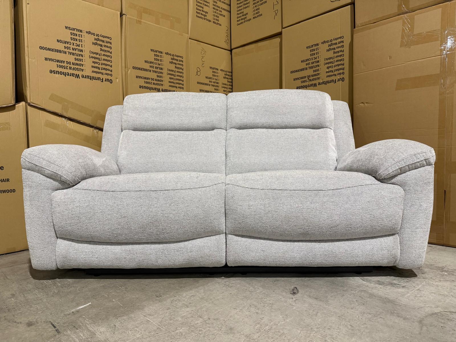 Pilot 2 Seater With Manual Recliners Light Grey
