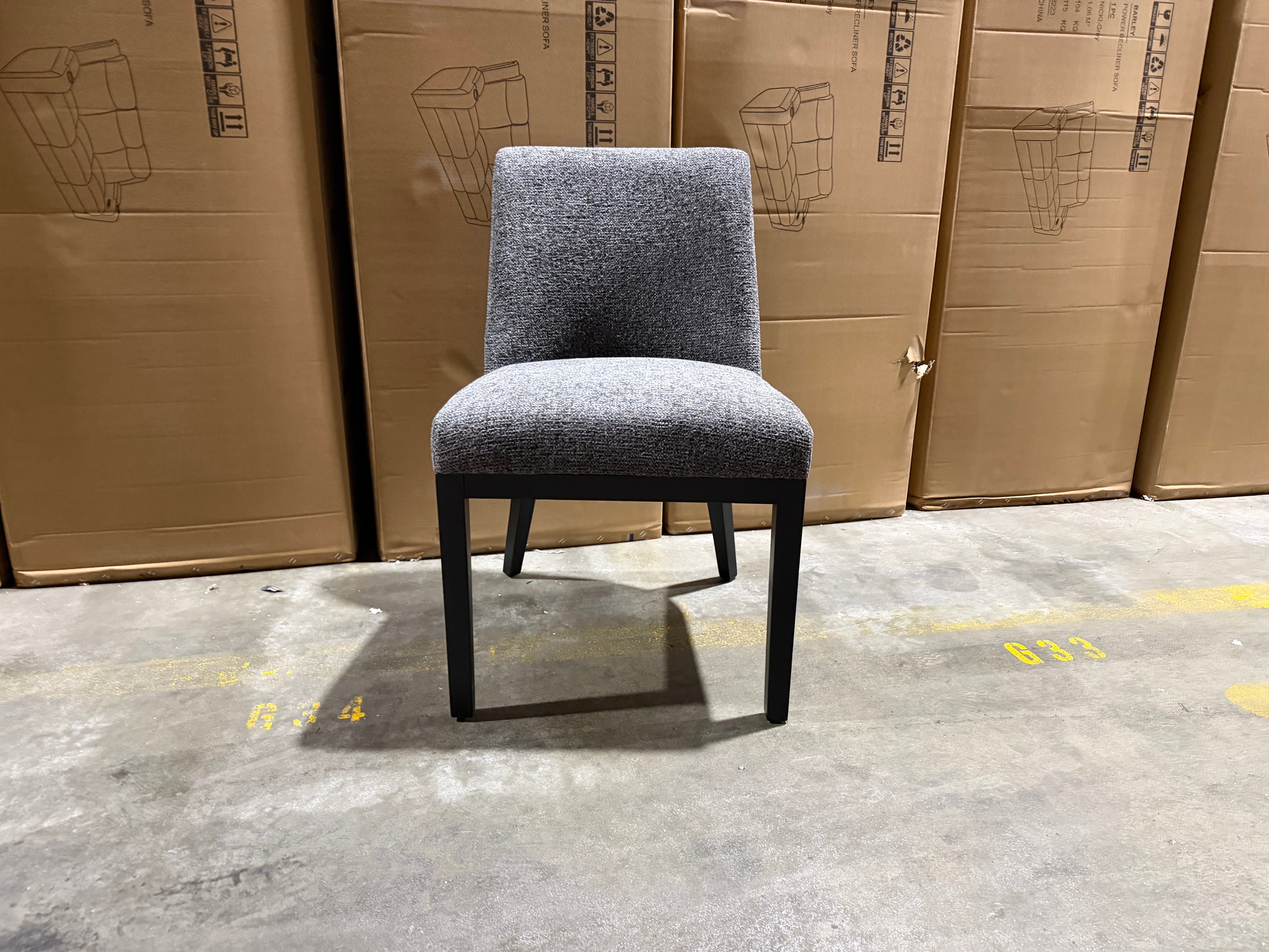 GINKO MK2 Dining Chair With Natural Light Leg Charcoal Fabric