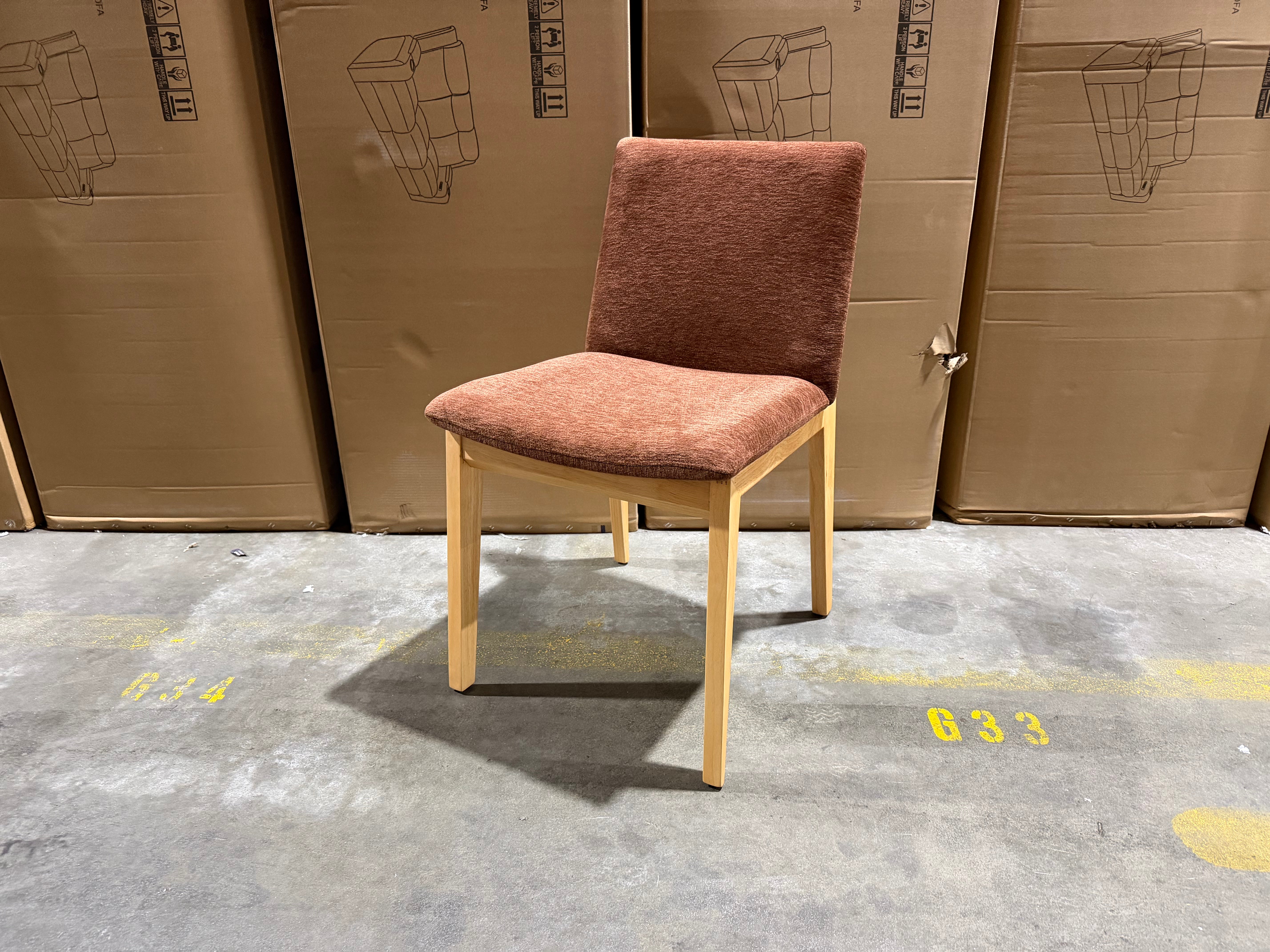 Alexa Dining Chair Rust Upholstery