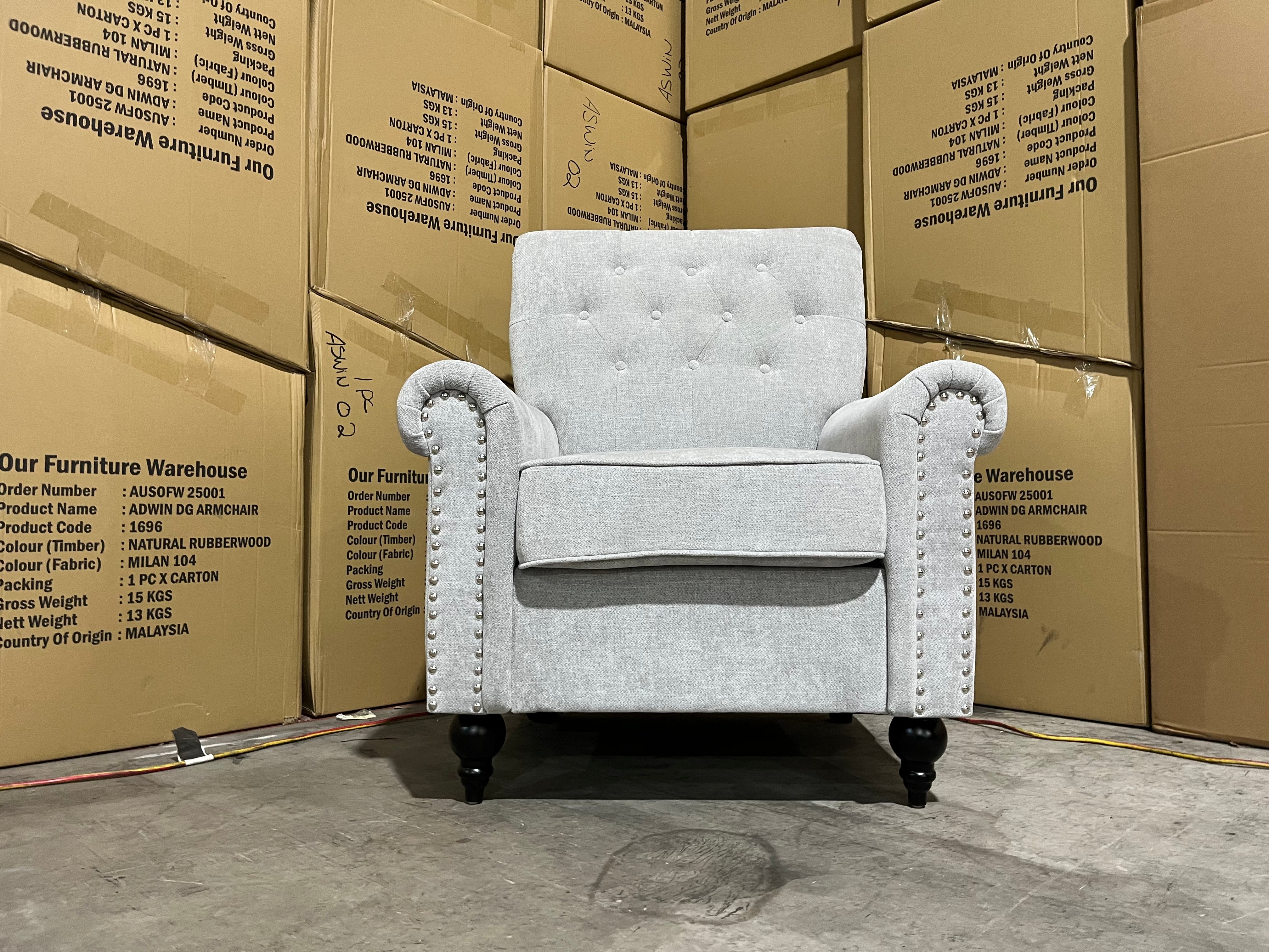 Jester single accent chair in Super glamour fifty shades